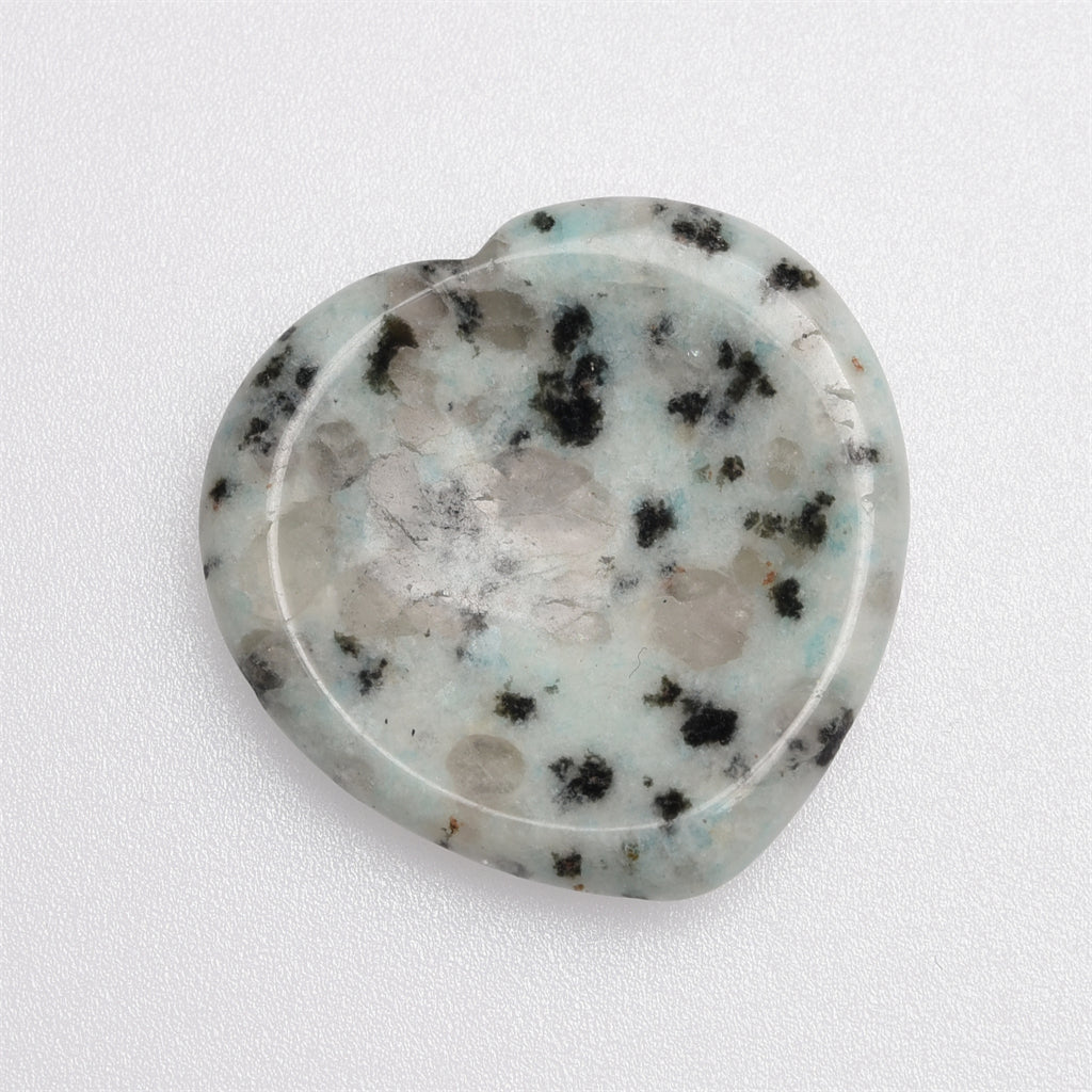 【Worry Stone - heart shape】 Thumb Healing Crystals Palm Stone Used for Relaxation Anxiety Relief