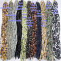 【6mm beads strands】 for jewelry making natural quartz gemstones（41 kinds，$3 each）