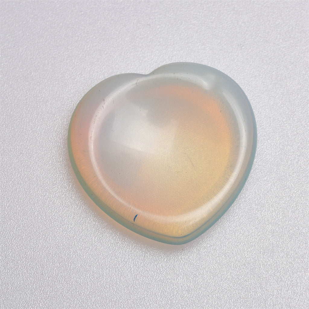 【Worry Stone - heart shape】 Thumb Healing Crystals Palm Stone Used for Relaxation Anxiety Relief