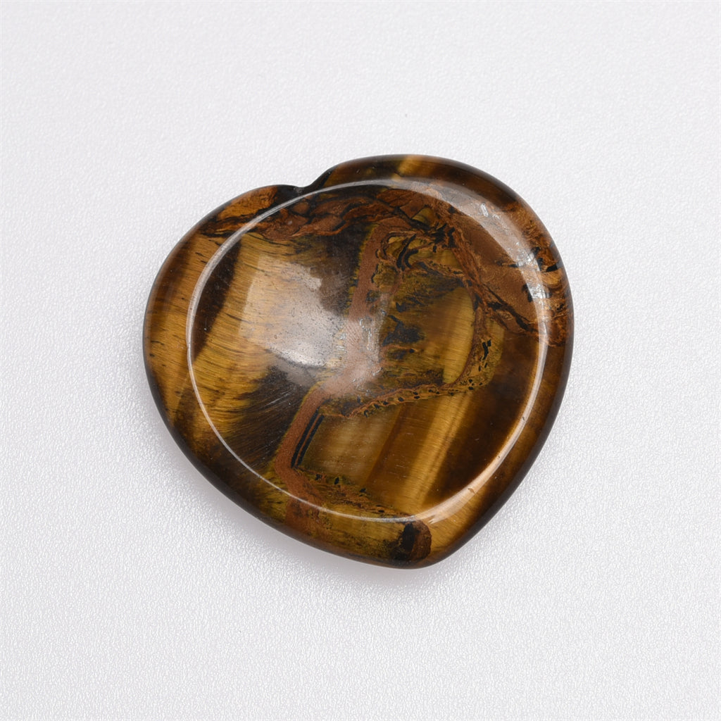 【Worry Stone - heart shape】 Thumb Healing Crystals Palm Stone Used for Relaxation Anxiety Relief