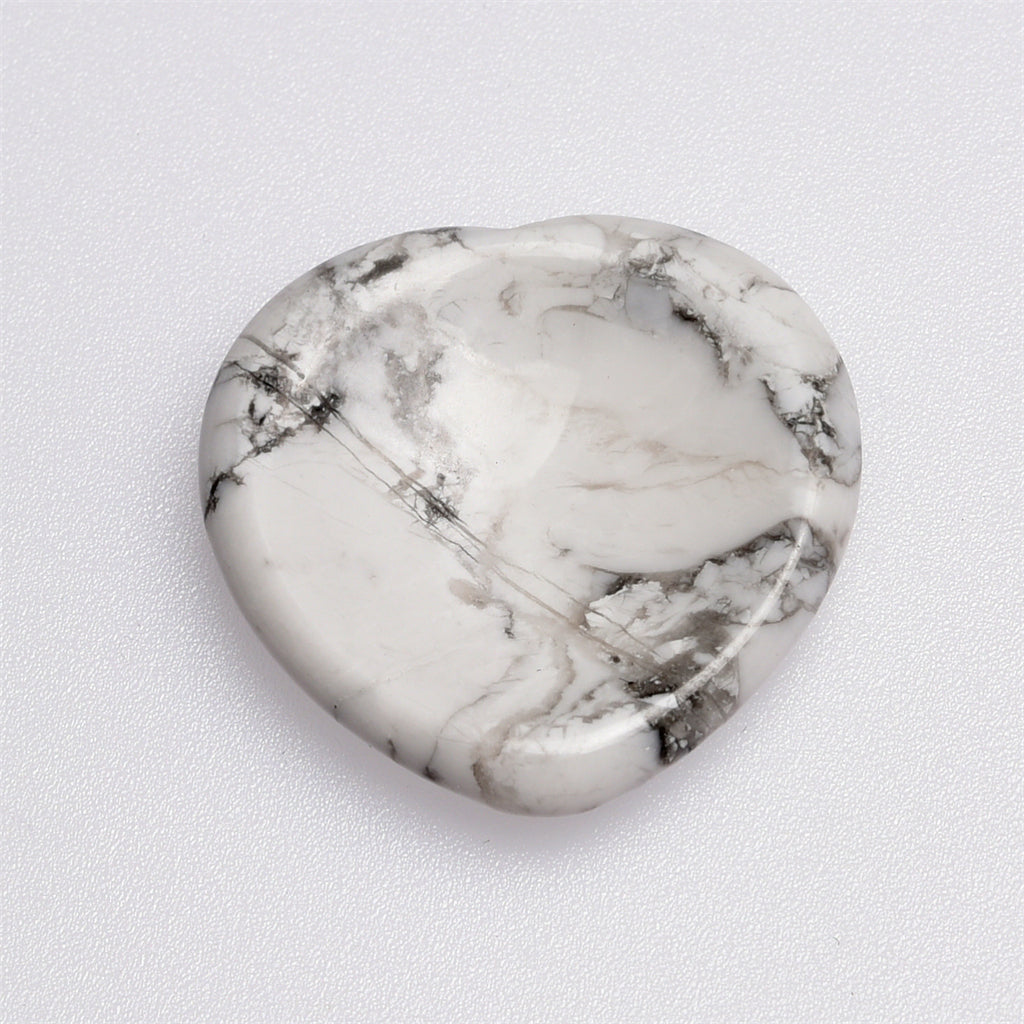 【Worry Stone - heart shape】 Thumb Healing Crystals Palm Stone Used for Relaxation Anxiety Relief