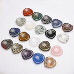【Worry Stone - heart shape】 Thumb Healing Crystals Palm Stone Used for Relaxation Anxiety Relief